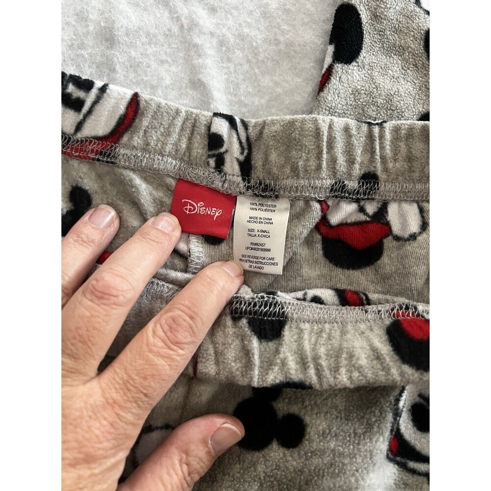 Disney Mickey Mouse Fleece Christmas Pajama Bottoms (Set of 2) Women’s Size XS - Picture 8 of 9